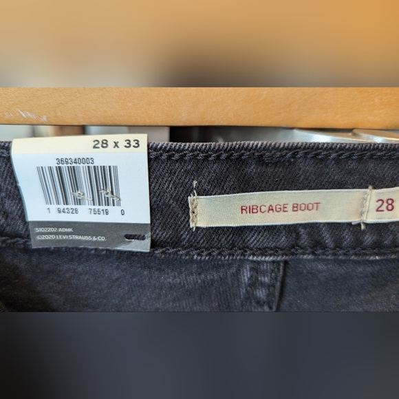 Levi's Ribcage Boot Dark Grey 28 New with Tags - Picture 4 of 5